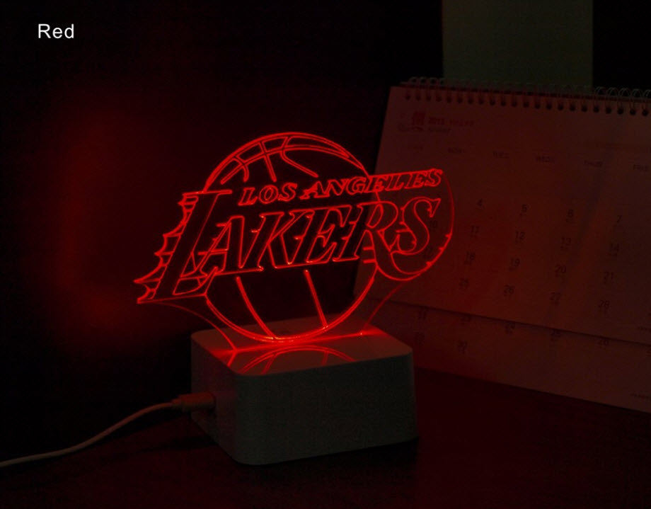 NBA LOS ANGELES LAKERS 3D LED LIGHT LAMP
