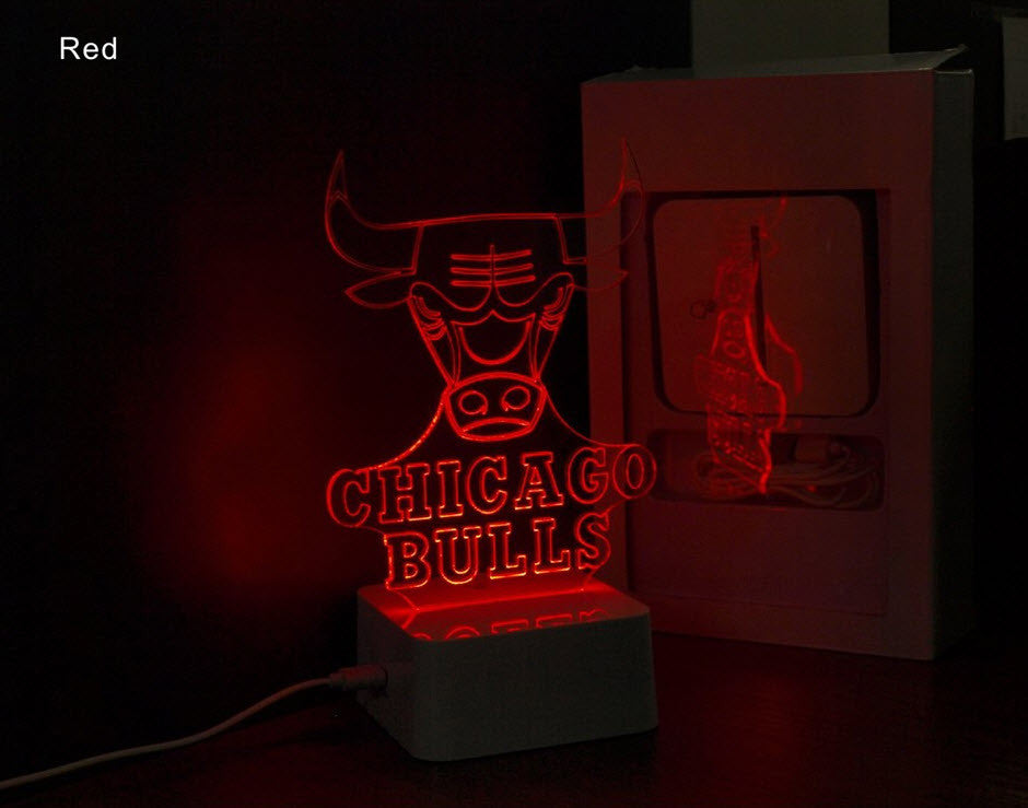 NBA CHICAGO BULLS 3D LED LIGHT LAMP