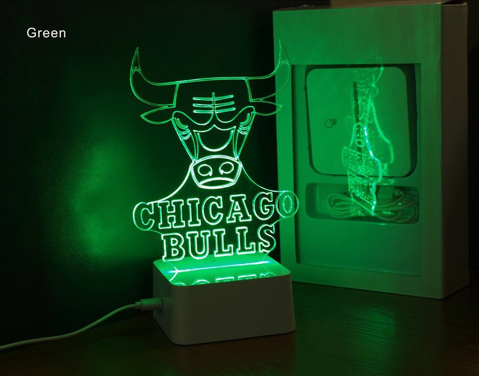 NBA CHICAGO BULLS 3D LED LIGHT LAMP
