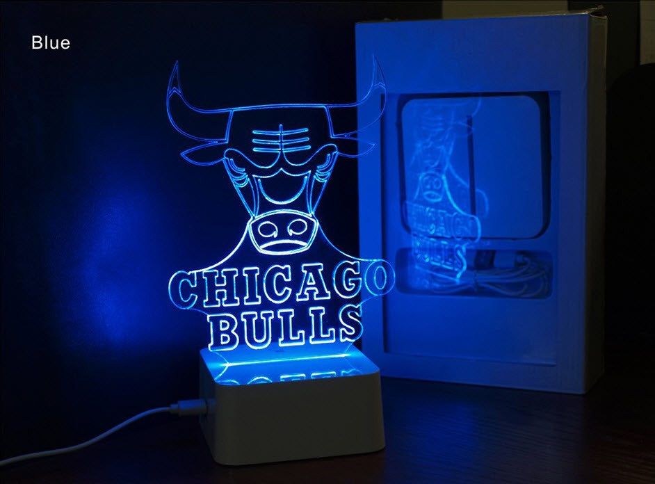 NBA CHICAGO BULLS 3D LED LIGHT LAMP