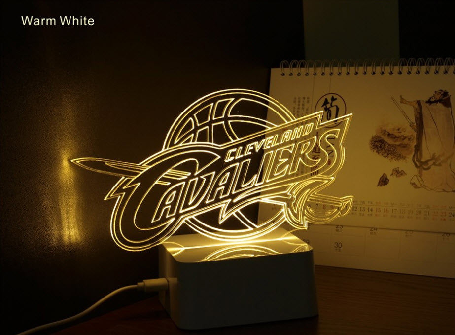 NBA CLEVELAND CAVALIERS 3D LED LIGHT LAMP