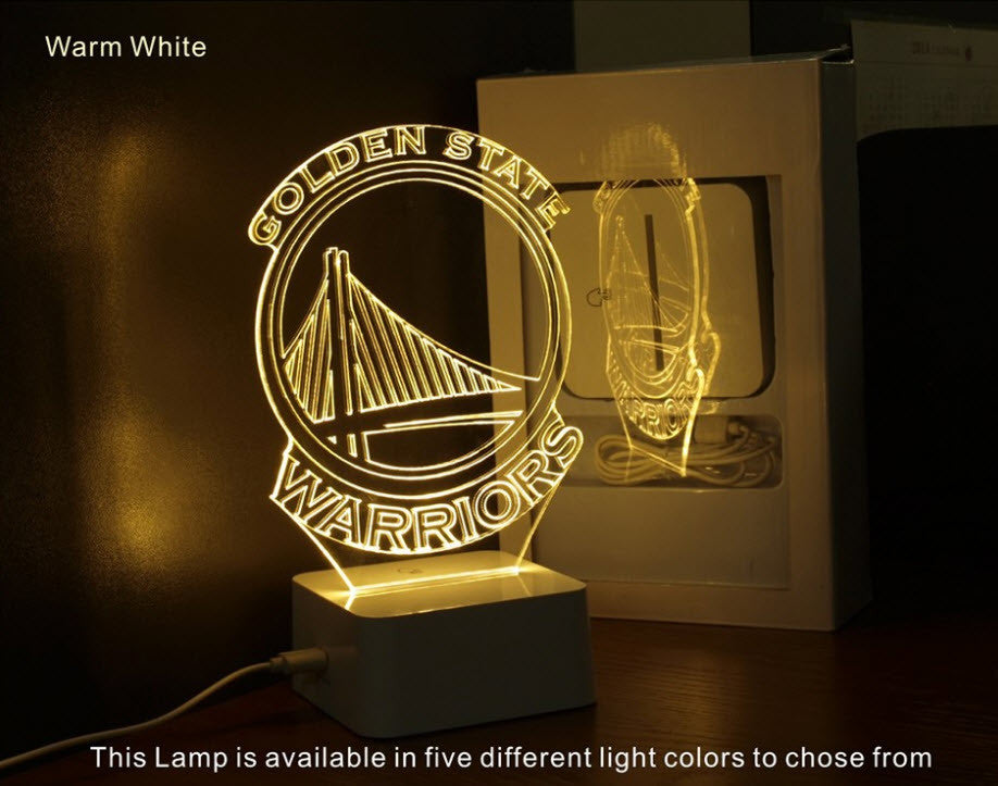 NBA GOLDEN STATE WARRIORS 3D LED LIGHT LAMP