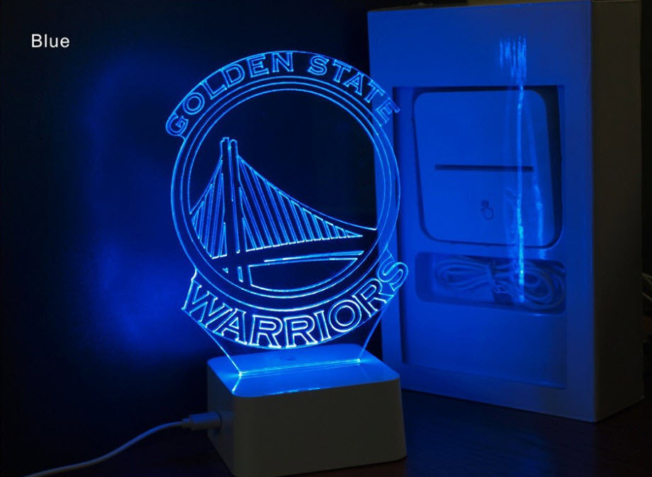 NBA GOLDEN STATE WARRIORS 3D LED LIGHT LAMP