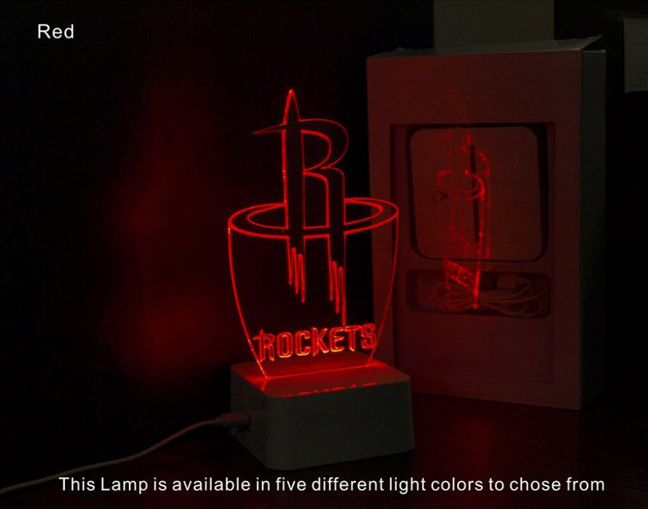 NBA HOUSTON ROCKETS 3D LED LIGHT LAMP