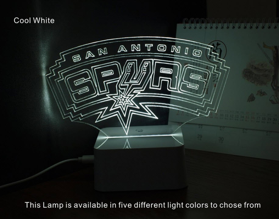 NBA SAN ANTONIO SPURS 3D LED LIGHT LAMP