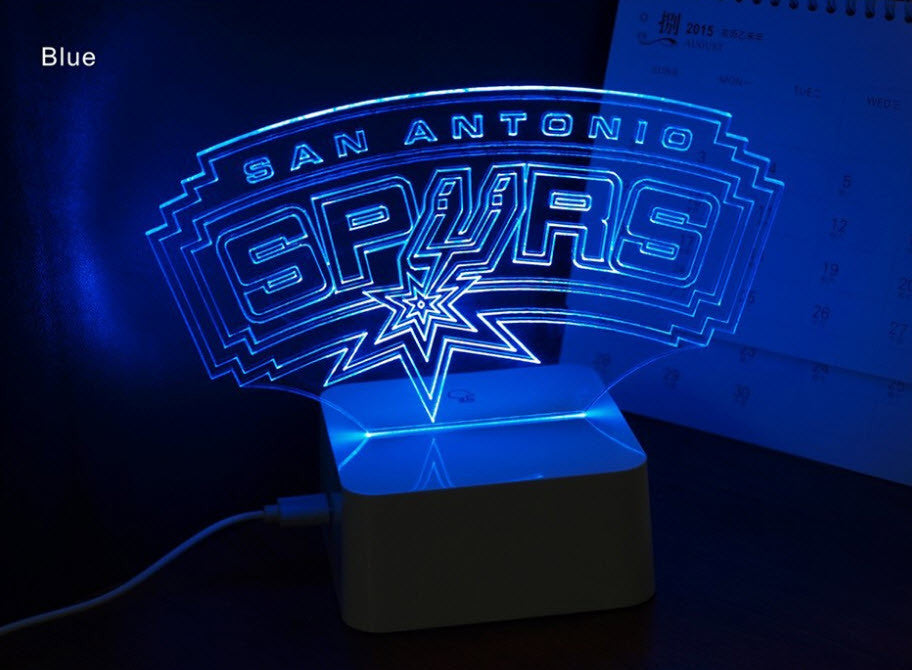 NBA SAN ANTONIO SPURS 3D LED LIGHT LAMP