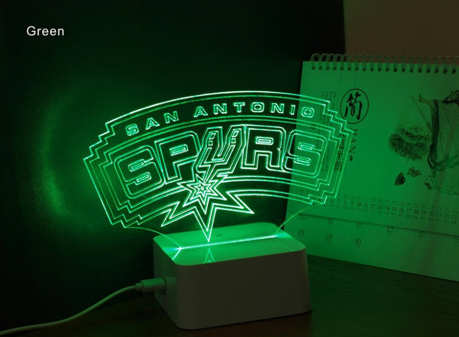 NBA SAN ANTONIO SPURS 3D LED LIGHT LAMP