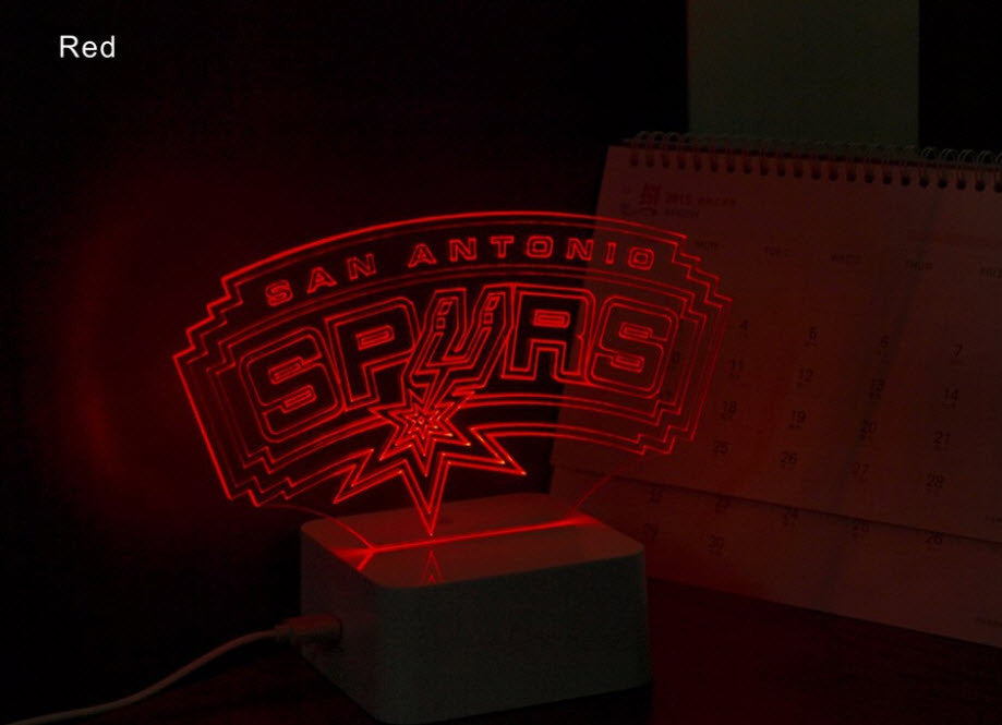NBA SAN ANTONIO SPURS 3D LED LIGHT LAMP