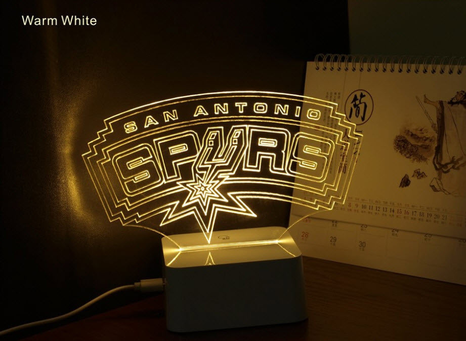 NBA SAN ANTONIO SPURS 3D LED LIGHT LAMP