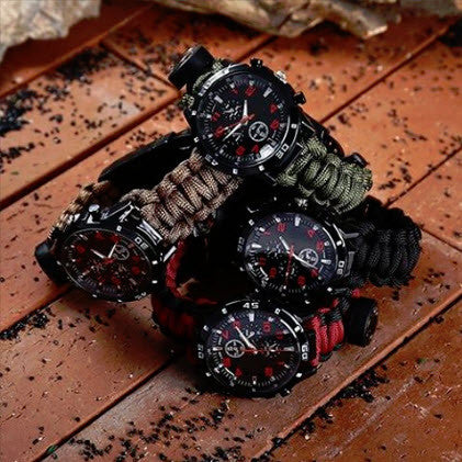 Multifunction 6 in 1 Survival Paracord Watch