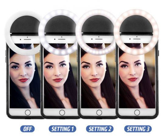 Smartphone LED Ring Selfie Light Night Darkness Selfie Enhancing Photography Flash Ring Light