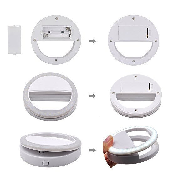 Smartphone LED Ring Selfie Light Night Darkness Selfie Enhancing Photography Flash Ring Light