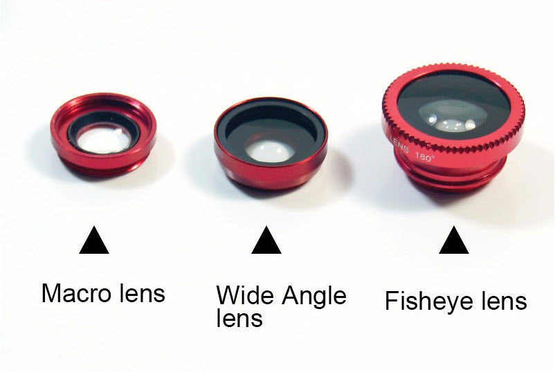 3 in 1 Universal Fish Eye & Macro Clip Camera Lens Kit for iPad iPhone 7 6 5 Samsung Blackberry HTC and Most smartphones