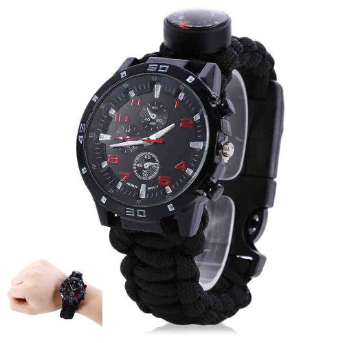 Multifunction 6 in 1 Survival Paracord Watch