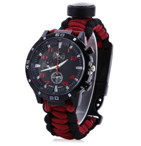Multifunction 6 in 1 Survival Paracord Watch