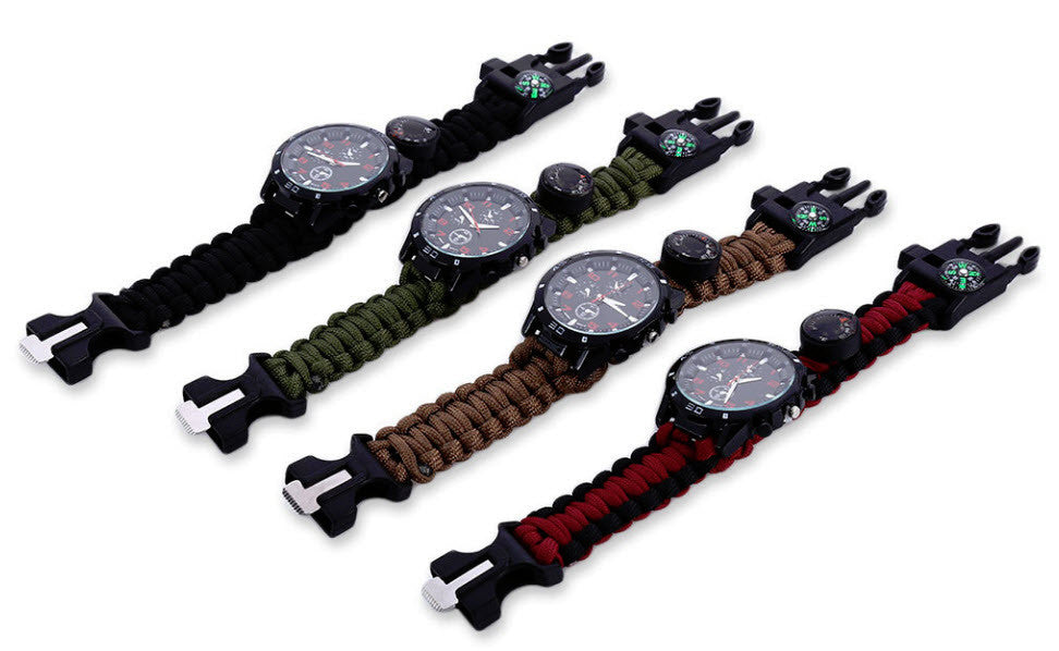 Multifunction 6 in 1 Survival Paracord Watch