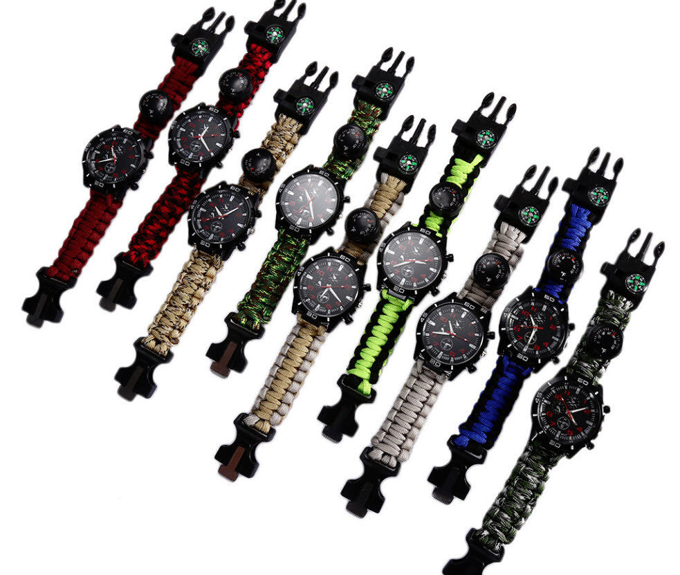 Multifunction 6 in 1 Survival Paracord Watch
