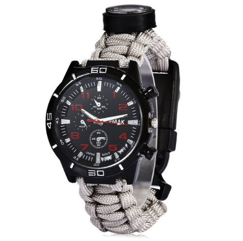 Multifunction 6 in 1 Survival Paracord Watch