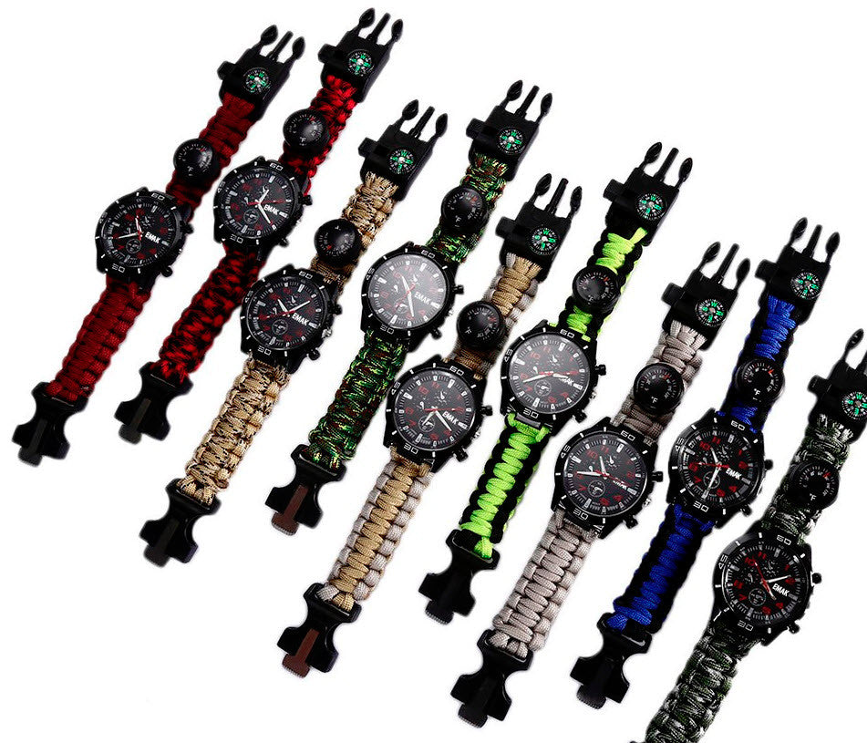 Multifunction 6 in 1 Survival Paracord Watch