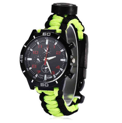 Multifunction 6 in 1 Survival Paracord Watch