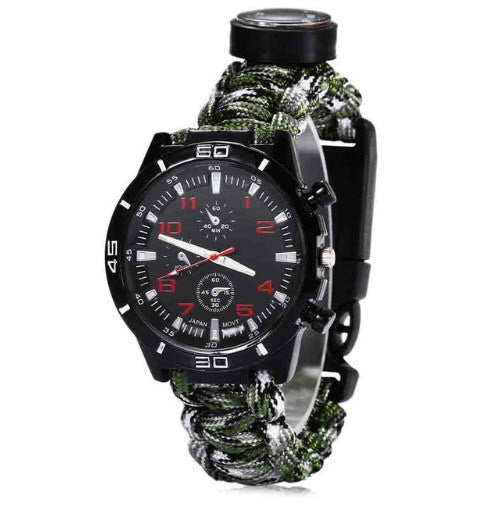 Multifunction 6 in 1 Survival Paracord Watch