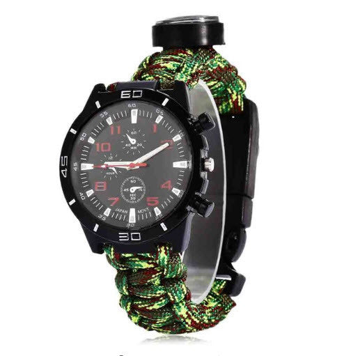 Multifunction 6 in 1 Survival Paracord Watch