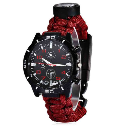 Multifunction 6 in 1 Survival Paracord Watch