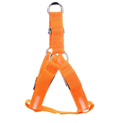 LED NYLON PET DOG OR CAT NIGHT SAFETY HARNESS
