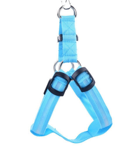 LED NYLON PET DOG OR CAT NIGHT SAFETY HARNESS