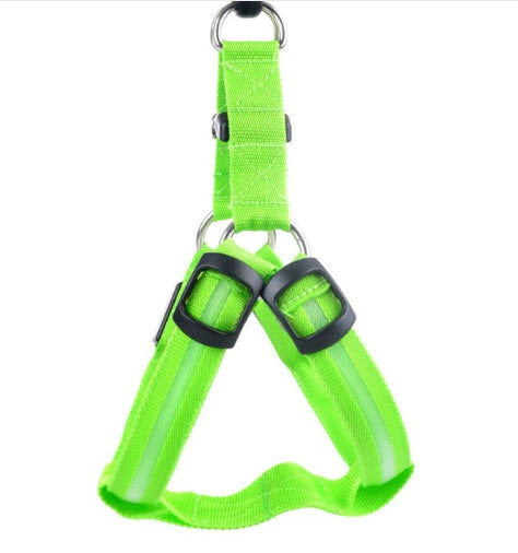 LED NYLON PET DOG OR CAT NIGHT SAFETY HARNESS