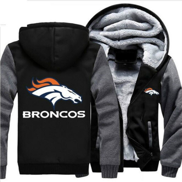 NFL DENVER BRONCOS LOGO THICK FLEECE JACKET