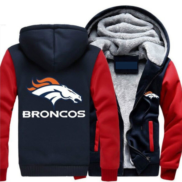 NFL DENVER BRONCOS LOGO THICK FLEECE JACKET
