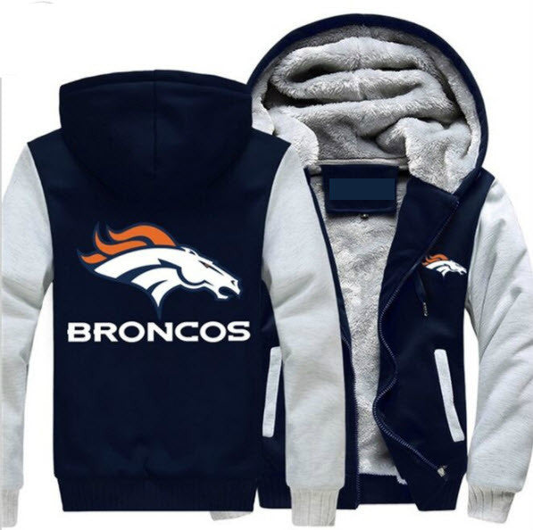 NFL DENVER BRONCOS LOGO THICK FLEECE JACKET