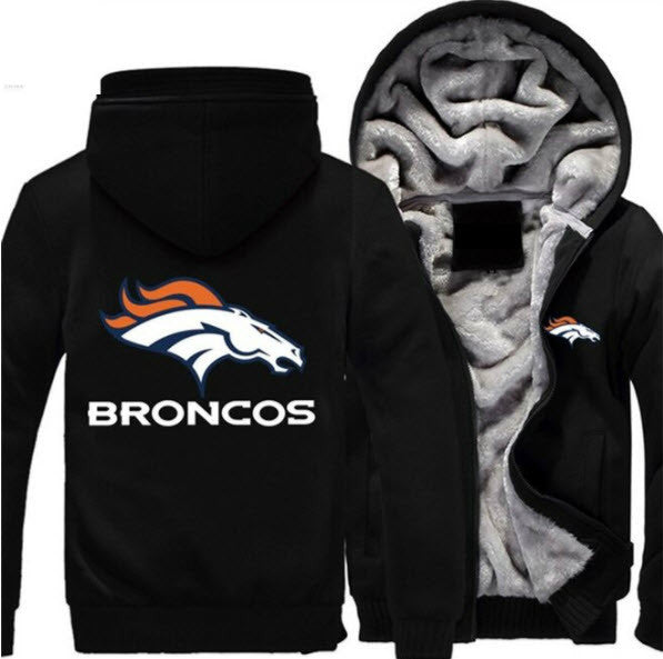 NFL DENVER BRONCOS LOGO THICK FLEECE JACKET