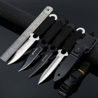 Thumbnail for Tactical Paratrooper Diver Field Survival Hunting Stainless Steel Knife With Scabbard
