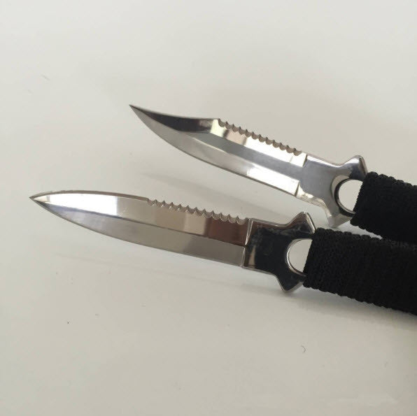Tactical Paratrooper Diver Field Survival Hunting Stainless Steel Knife With Scabbard