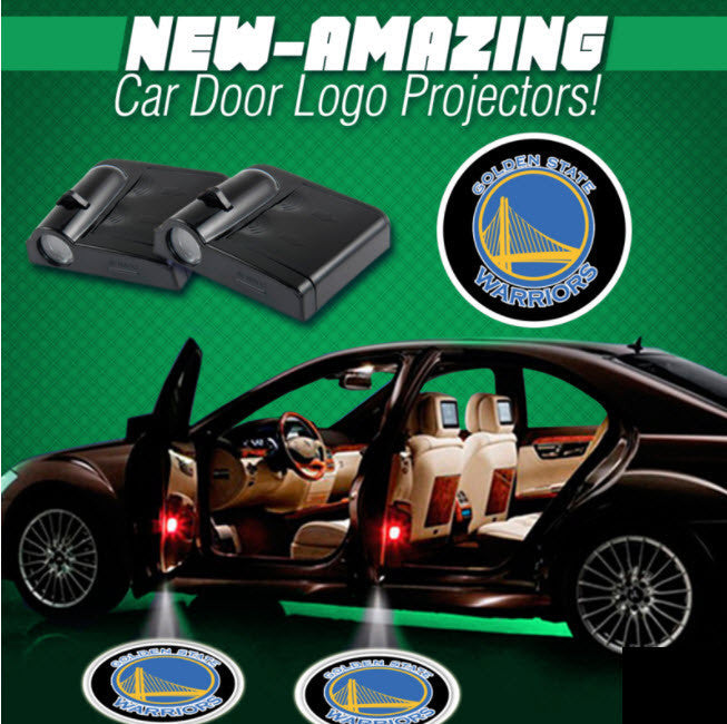 2 NBA GOLDEN STATE WARRIORS WIRELESS LED CAR DOOR PROJECTORS