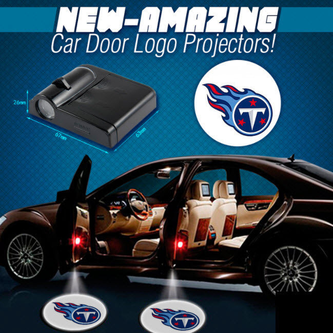 2 NFL TENNESSEE TITANS WIRELESS LED CAR DOOR PROJECTORS