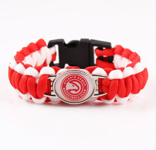 NBA Atlanta Hawks Paracord Survival Bracelet