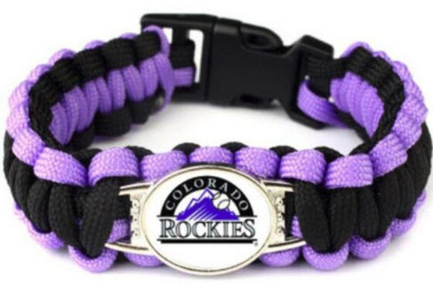 MLB Colorado Rockies Paracord Survival Bracelet