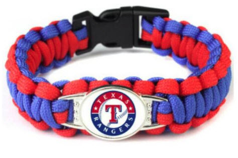 MLB Texas Rangers Paracord Survival Bracelet