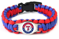 Thumbnail for MLB Texas Rangers Paracord Survival Bracelet