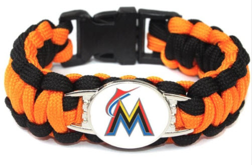 MLB Florida Marlins Paracord Survival Bracelet