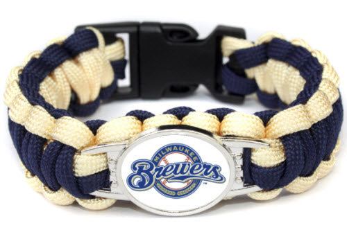 MLB Milwaukee Brewers Paracord Survival Bracelet