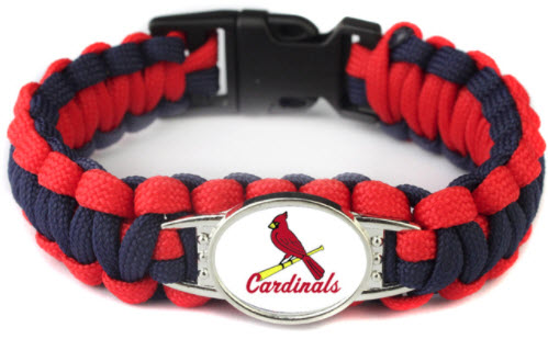 MLB St. Louis Cardinals Paracord Survival Bracelet