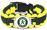 Thumbnail for MLB Oakland Athletics Paracord Survival Bracelet