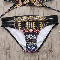 Thumbnail for Sexy Padded Bandage Strappy Aztec String Bikini and Beachwear Swimsuit