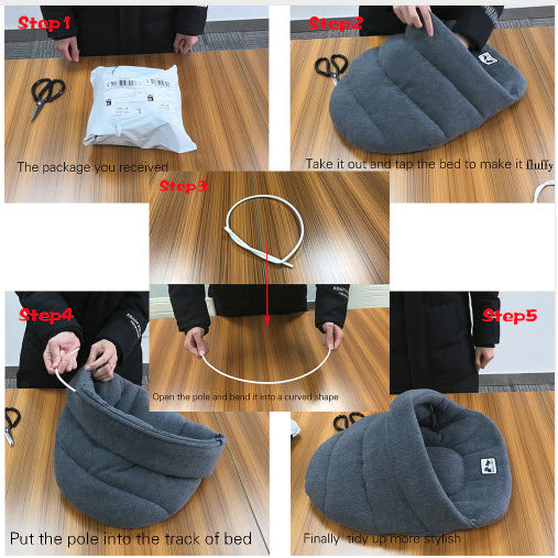 Warm Sleeping Fleece Dog Bed