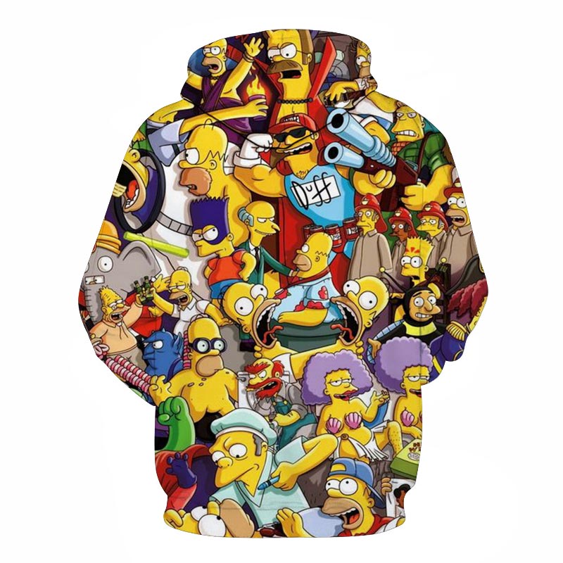 Simpsons Printed 3D Mens and Women Hoodies