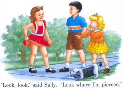 Childhood Look Where i'm Pierced Said Sally White Tshirt